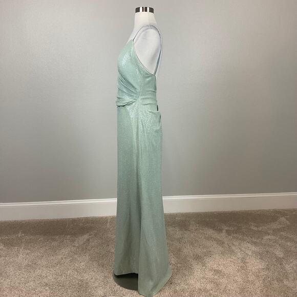 Eliza J Women's Formal Dress Size 16 Green Sequined Backless Long Evening Gown - Picture 5 of 13